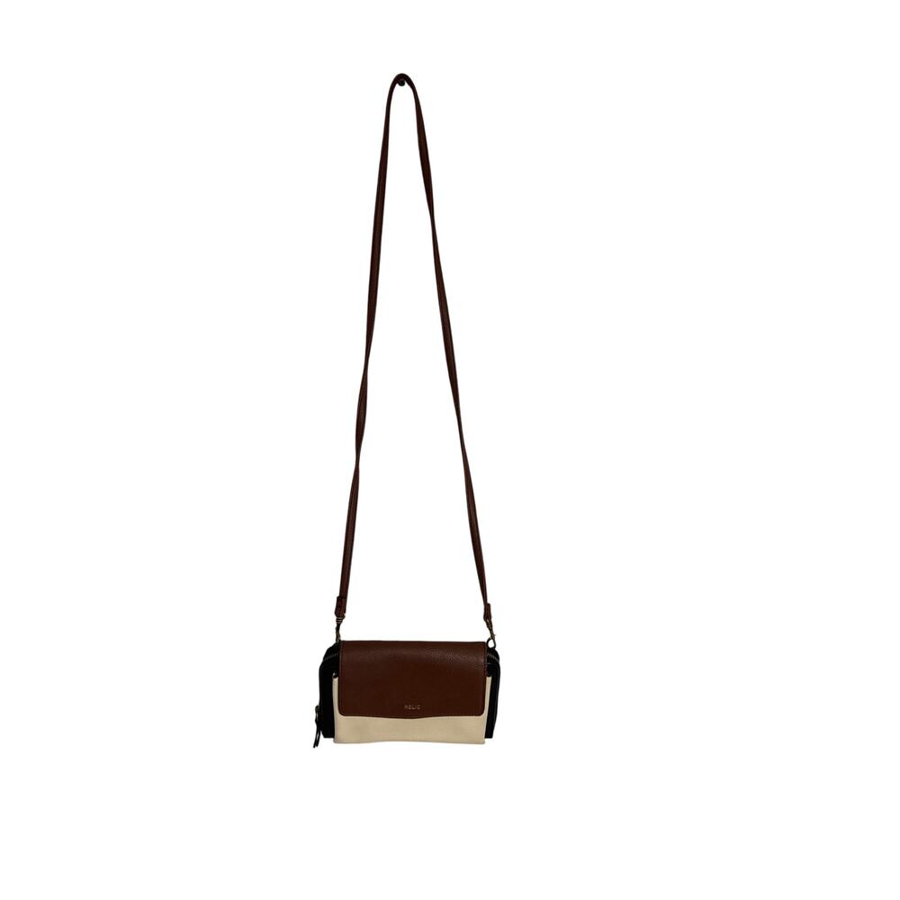 Relic Women’s Wallet with Strap – Light Brown, Beige & Black Pattern